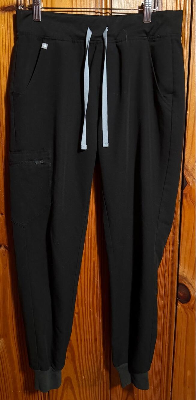 Figs Zamora Joggers scrub bottoms Women’s Black Cargo nurse doctor dentist small